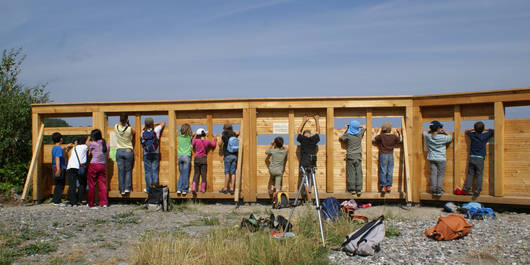 Palissade d'observation © Les Grangettes
